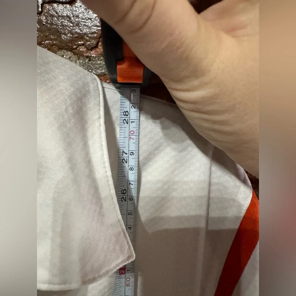 Nike Men's Clemson Polo Shirt in White and Orange Size Extra Large